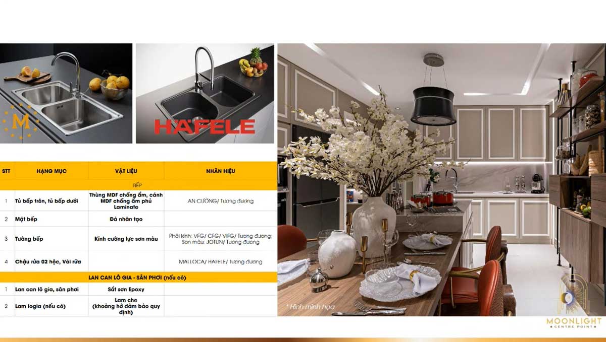 Danh muc Vat lieu Can ho Moonlight