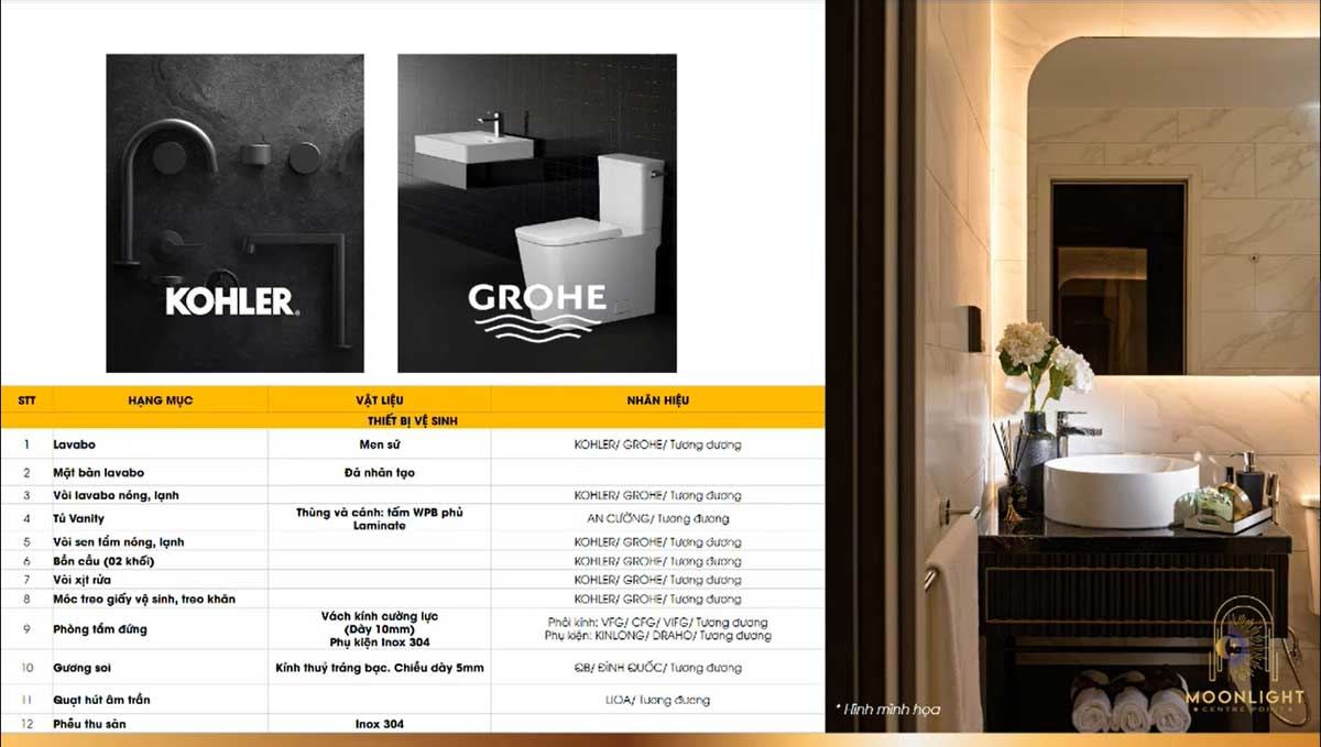 Danh muc Vat lieu Can ho Moonlight