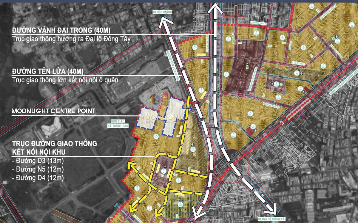 Ket noi khu vuc tu Vi tri Du an Can ho Moonlight Centre Point Binh Tan - Moonlight Centre Point
