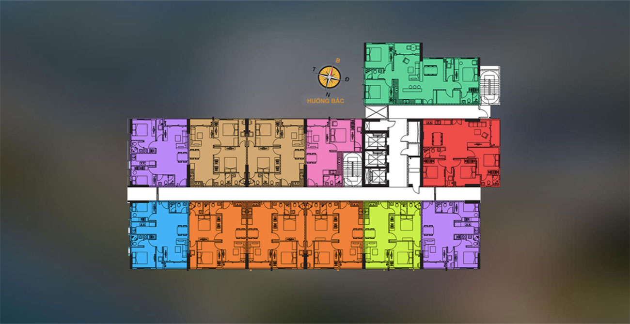 Mặt bằng điển hình căn hộ tại D Vela