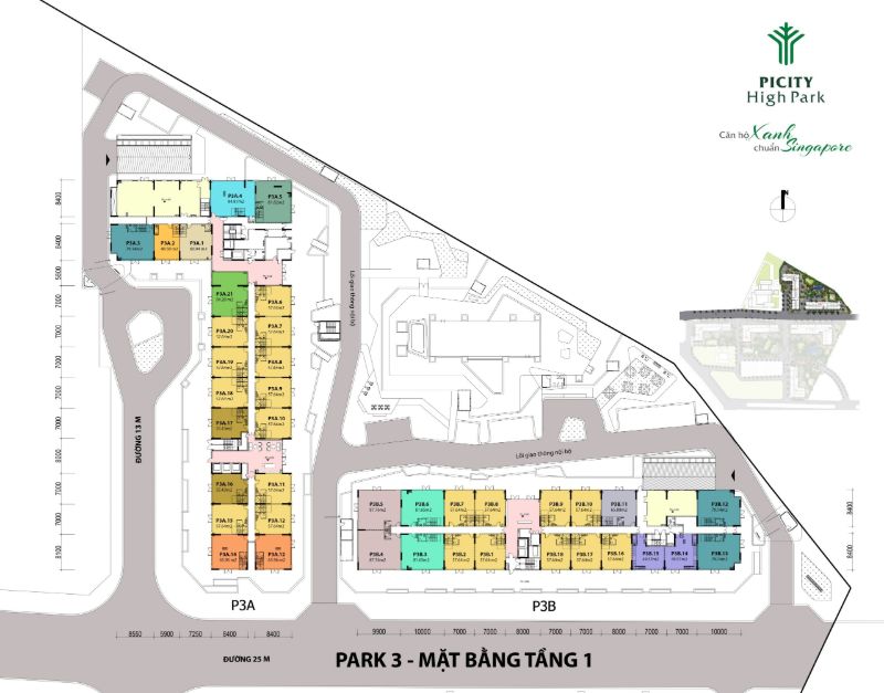 PICITY HIGH PARK Mat bang tang 1 Park 3 can ho chung cu Picity High Park - PICITY HIGH PARK