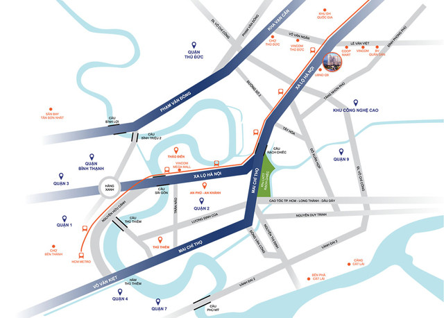 Vị trí Saigon Gateway Quận 9